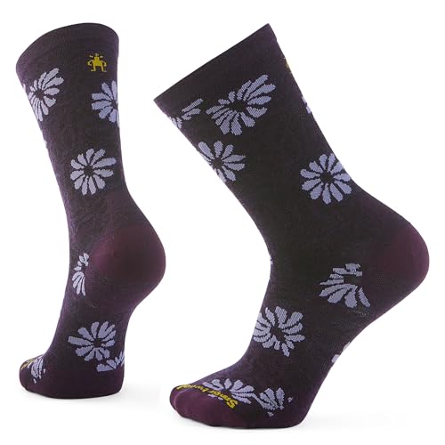 Smartwool Women's Everyday Floral Crew Socks - Medium, Purple Iris