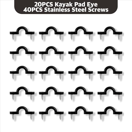 Premium Nylon Bungee Deck Loops Kit - 20Pcs with Stainless Steel Screws