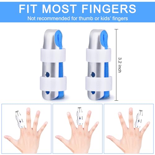 Finger Splint - 2 Pack Medium Size Finger Brace for Joint Protection
