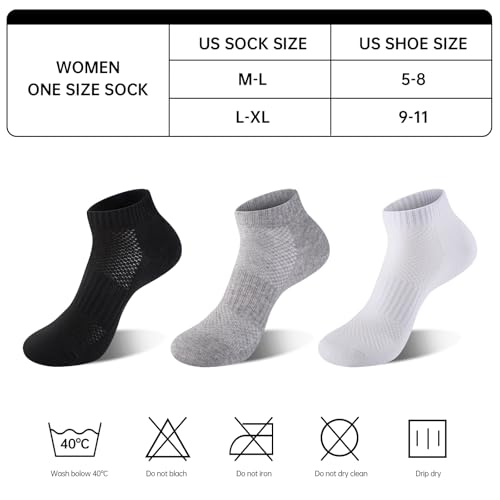 Womens Cotton Ankel Socks, Athletic Performance Running Moisture