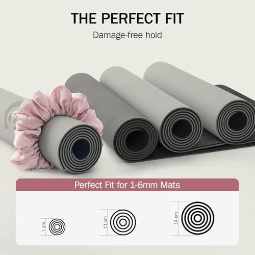Yoga Mat Scrunchie - Stretchable Velvet Fabric - Pink