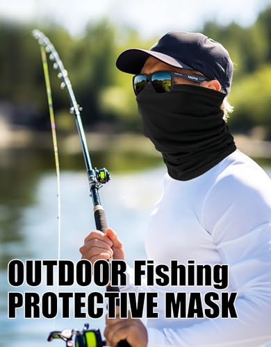 Cooling Neck Gaiter Face Mask - UPF 50+ UV Sun Protection Bandana - Black Pack
