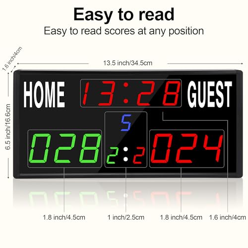 Digital Scoreboard with Timer & Remote - Medium Size