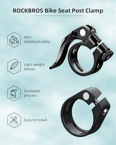 Quick Release Bike Seat Post Clamp - 31.8mm Aluminum Alloy