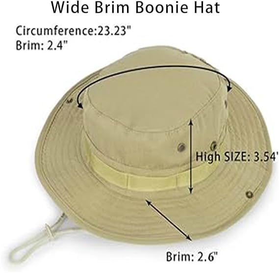 Outdoor Fishing Hat - Sun Protection Safari Bucket Hat - Black