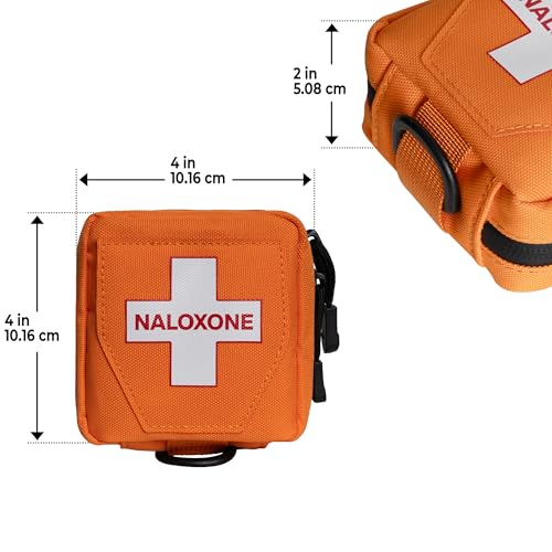 Naloxone Overdose Response Pouch with Magnetic Attachment - Orange