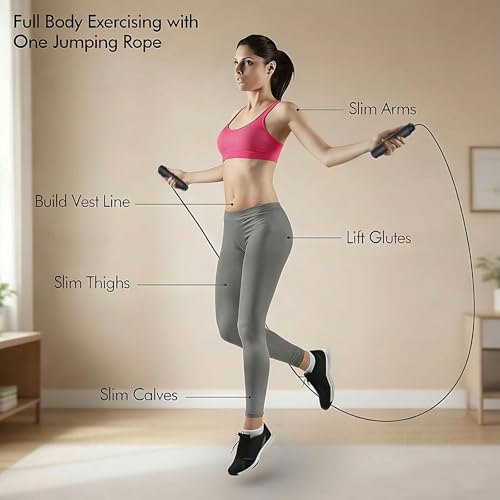Adjustable Tangle-Free Speed Jump Rope - Red