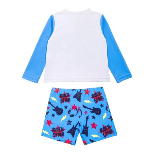Toddler Boys Long Sleeve Swim Set - Shark C, 5-6 Years