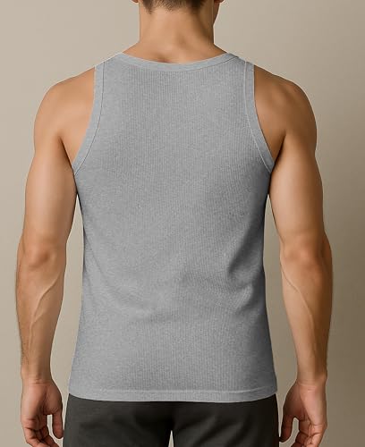 Men's Cotton Tank Top Athletic Undershirts - Multi Pack & Colors