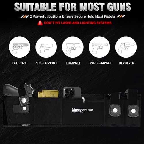 Belly Band Holster for Men & Women - Comfortable Neoprene Gun Carrier