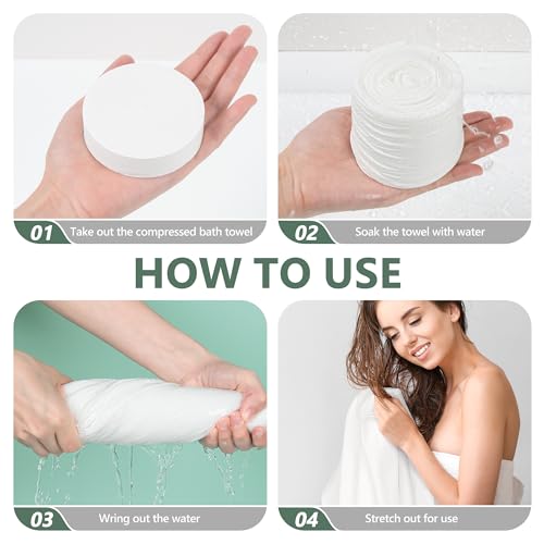 Compressed Bath Towel Tablets - 55.1 x 27.5 in, 5 Pack