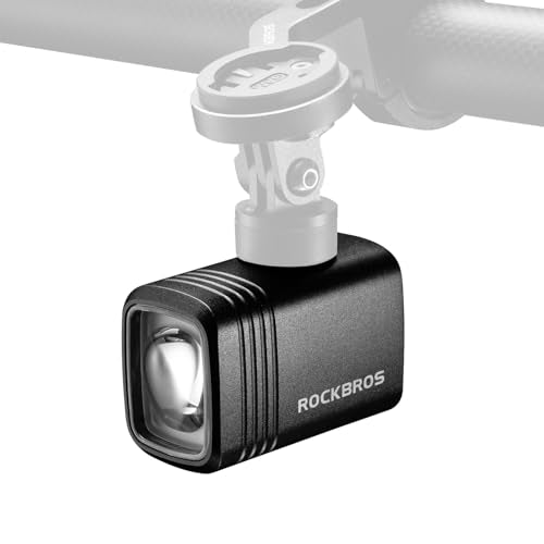 ROCKBROS 1000 Lumens Bike Headlight - USB-C Rechargeable Front Light, Black