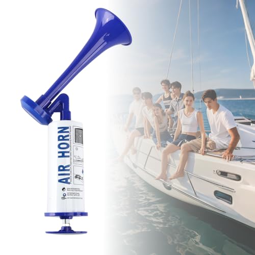 AOLIHAN Blue Handheld Air Horn for Safety, Boat, Camping, Industrial Use