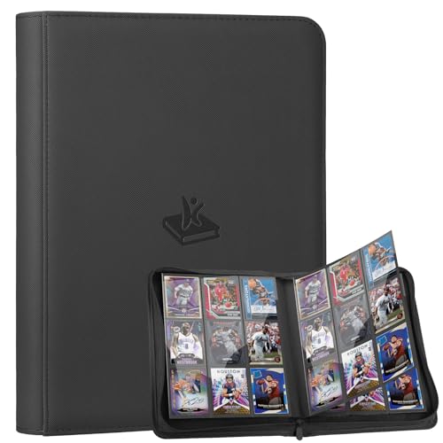 XINGFANGWF 9-Pocket Card Binder, 360-Card Capacity, Black
