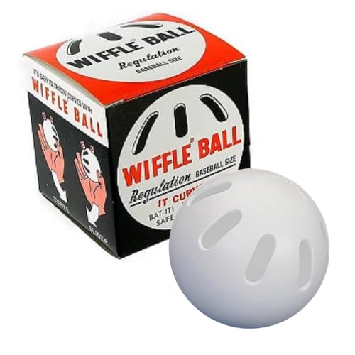 Regulation Baseball-Sized Plastic Wiffle Ball - White, 2.86 Inch
