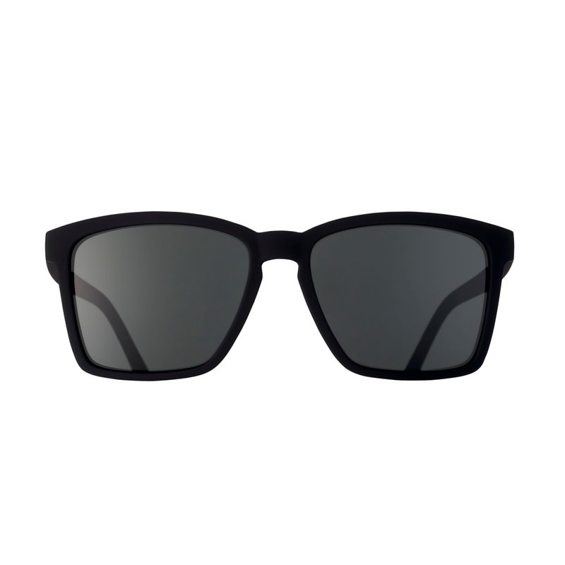 goodr Get on My Level Polarized Sunglasses, Small Sized (LFG), Black Solid Frames with Black Non-Reflective Glare Reducing Lenses, UV400 Protection, No Slip, No Bounce