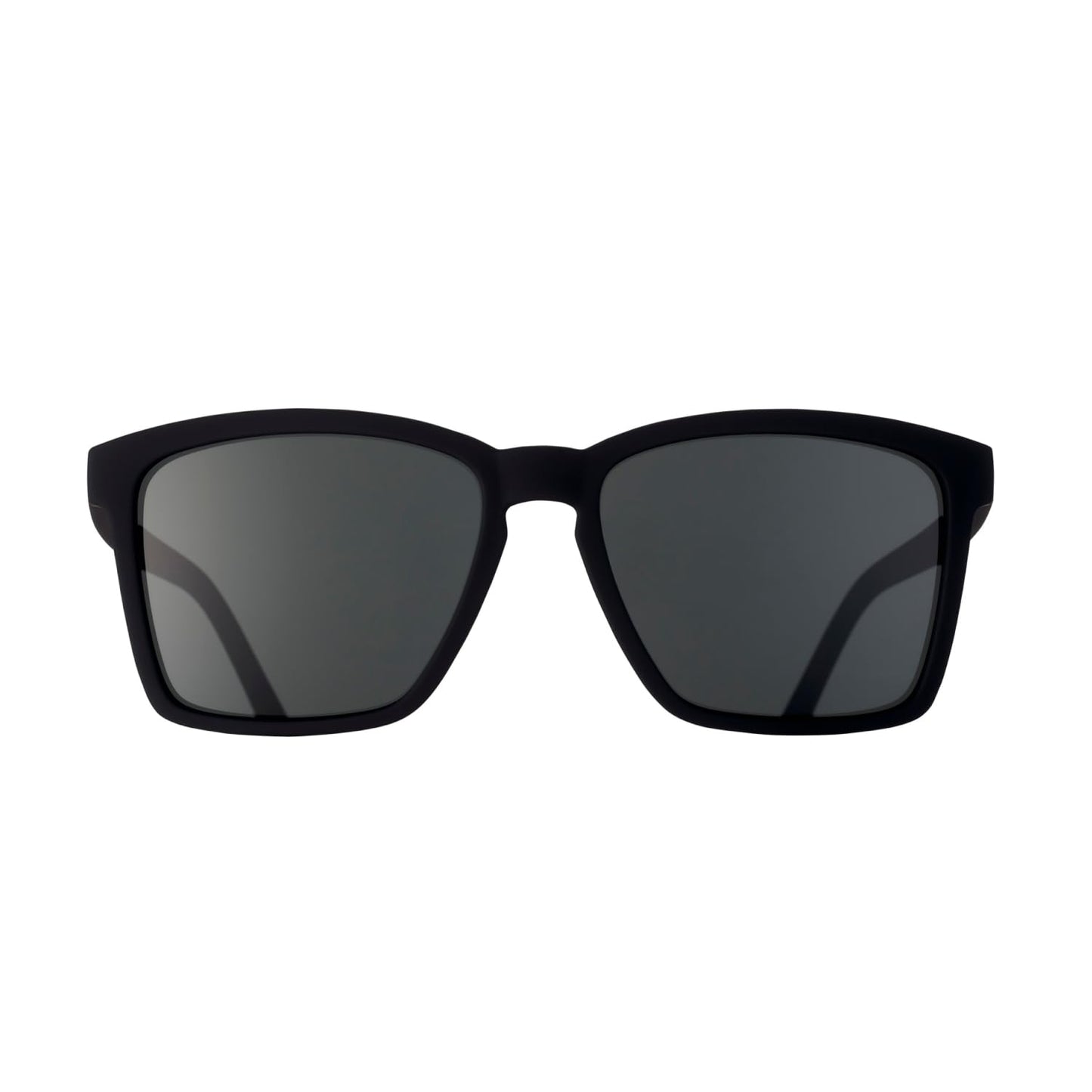 goodr Undercover Stunt Double Polarized Sunglasses , Medium Sized (Retro G), Black Solid Frames with Blue Non-Reflective Glare Reducing Lenses, UV400 Protection, No Slip, No Bounce