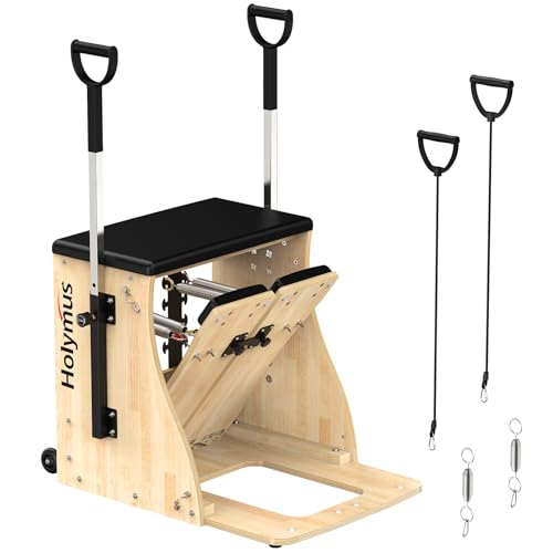 Pilates Chair with Adjustable Resistance Bands & Split Pedals
