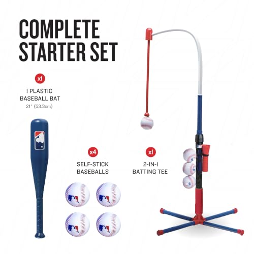 Kids Adjustable Baseball Batting Tee Set - Grow With Me Tee