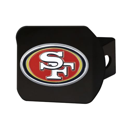 NFL San Francisco 49ers Metal Hitch Cover - 3.4"x4" Red