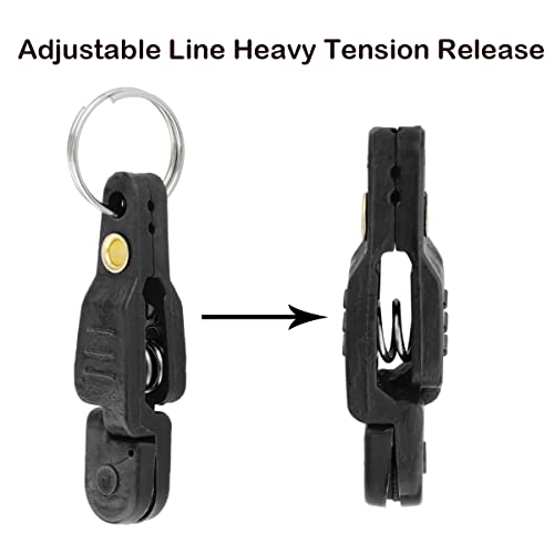 SAUYRASY Black Heavy Tension Snap Release Clips for Fishing Tackle & Downrigger