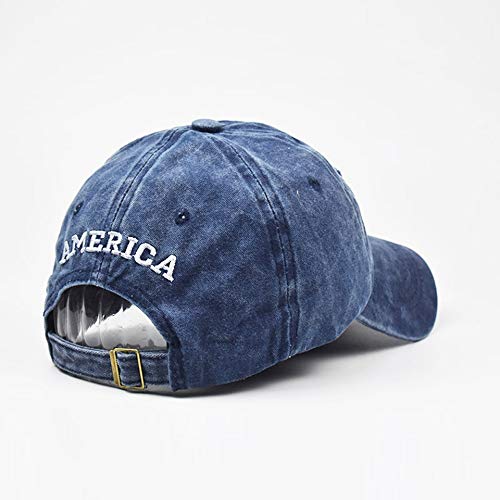Men's American Flag Baseball Cap - Adjustable One Size Navy
