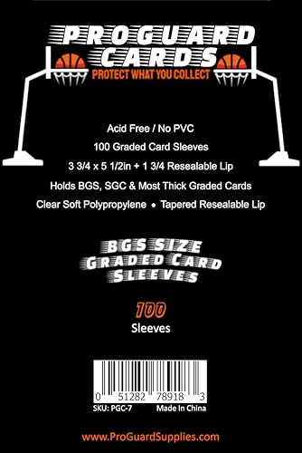 Graded Card Sleeves for BGS & SGC Slabs - 100 Pack