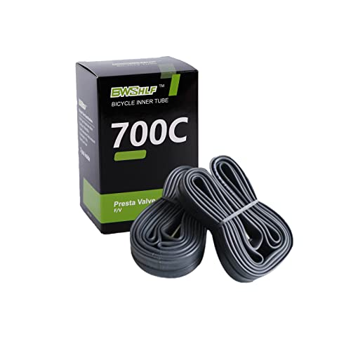 BWSHLF 700x25-32/18-25/35-45 Road Bike Inner Tube with 60mm Presta Valve – 2 Pack
