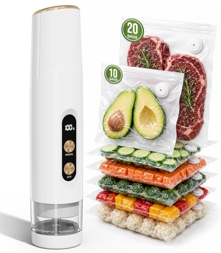 Handheld Vacuum Sealer for Food, Compact Cordless Sealer, 30 Reusable