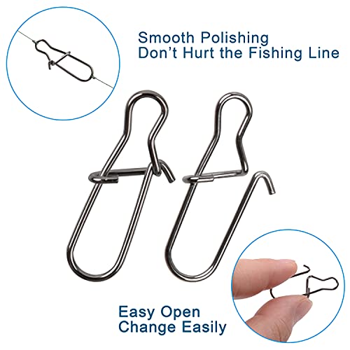 Duo Lock Fishing Snap Kit - 100pcs Stainless Steel High Strength Snaps & Clips