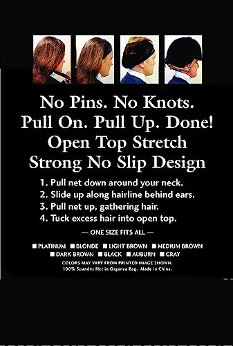 RWR No Knot Equestrian Hair Net - Auburn, Fast & Easy to Use