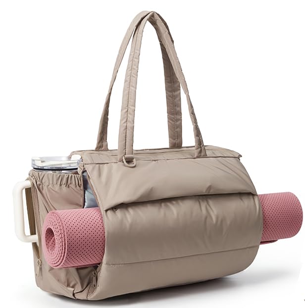 Yoga Pilates Tote Bag for Women - Camel, Lightweight & Waterproof Sling Bag
