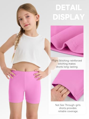 10-Pack Girls Dance Shorts - Toddler Biker Shorts for Gym & Dance