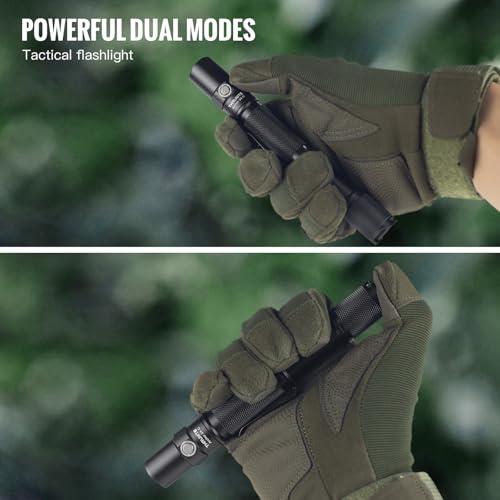 ThruNite Archer 2A C Flashlight, 2AA EDC Tactical Dual Mode Flashlight Rechargeable, 1018 High Lumens Pocket LED Flash Light for Emergency, Camping, Home - Cool White