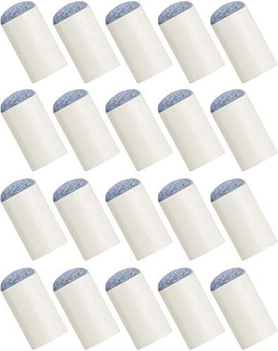 20 Pack 13mm Slip-On Billiard Cue Tips - Leather & Plastic