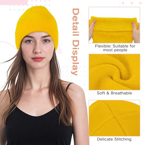 Smile Face Knit Beanie Hat - Soft Unisex Skull Cap for Winter