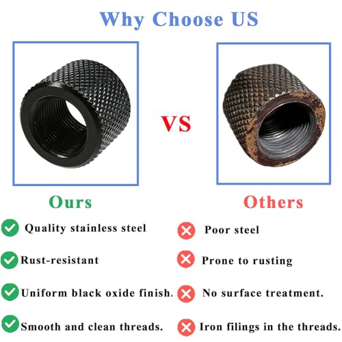 1/2-28 Thread Protector for .22LR .223 & 5.56 - 2 Pack with Crush Washer