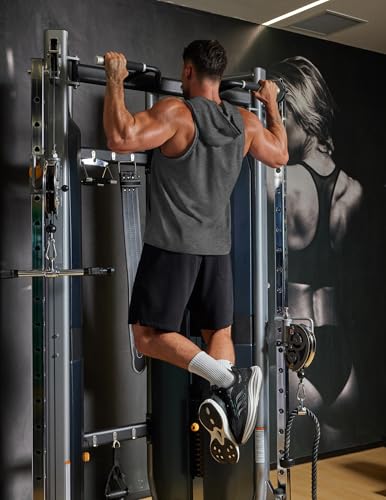COOFANDY Men's 2 Pack Workout Hooded Tank Tops - Bodybuilding Muscle Cut-Off Sleeveless Gym Hoodies, Large / Black & Dark Grey