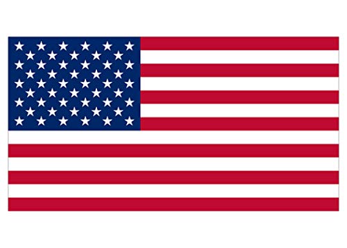 American Flag Decal Bumper Stickers - 5x3 Inch Vinyl Pack of 4