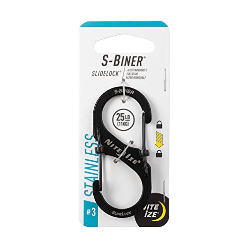 S-Biner SlideLock Dual Locking Carabiner - Stainless Size #3