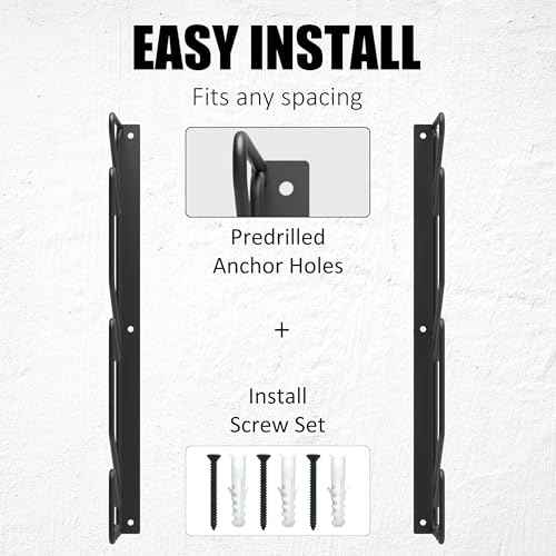 UNIREDPOWER Skateboard Storage Rack, Wall Mounted Organizer Shelf, Wall Display Hanger Holds Up 3 Pairs of Longboard Deck, Garage, Home, Shed