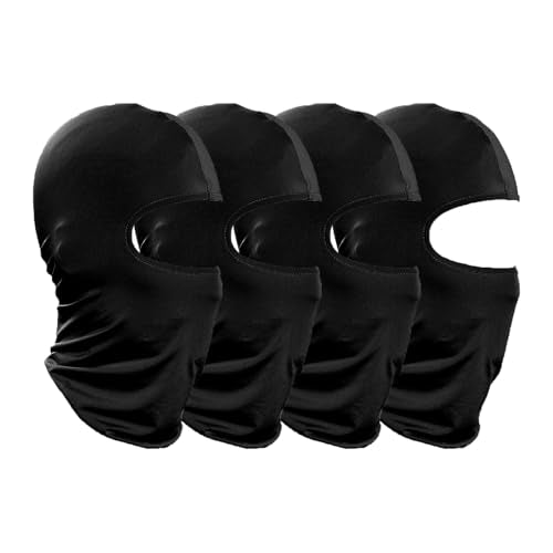 Balaclava Face Mask for Outdoor Sports - 4-Pack A-Black