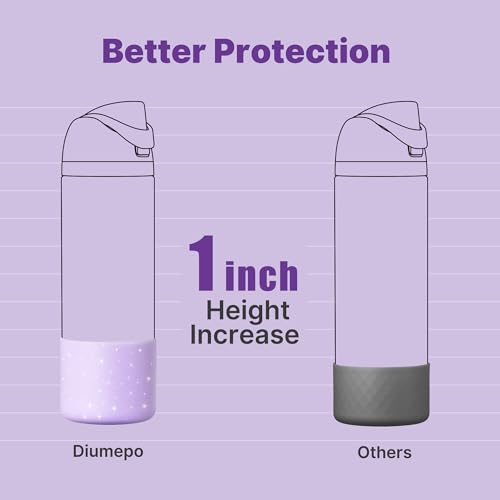Silicone Water Bottle Boot for Owala 24oz - Glitter Purple
