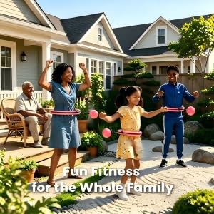 Pink Weighted Hula Hoop for Adult Fitness & Weight Loss - Adjustable & Portable