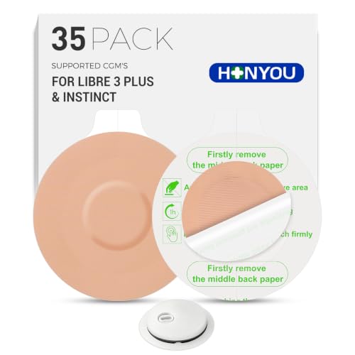 HONYOU Libre 3 Plus Sensor Covers Overpatches Beige – Waterproof 15 Day, for Libre 3 Plus & Instinct