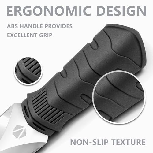 Mini EDC Fixed Blade Neck Knife - 6 Inch 440C Steel - Black