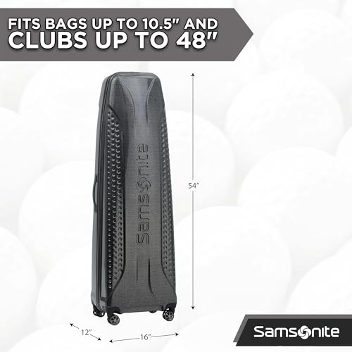 Golf Travel Bag - Lightweight Hard Case with 360° Shark Wheels - Carbon Matrix