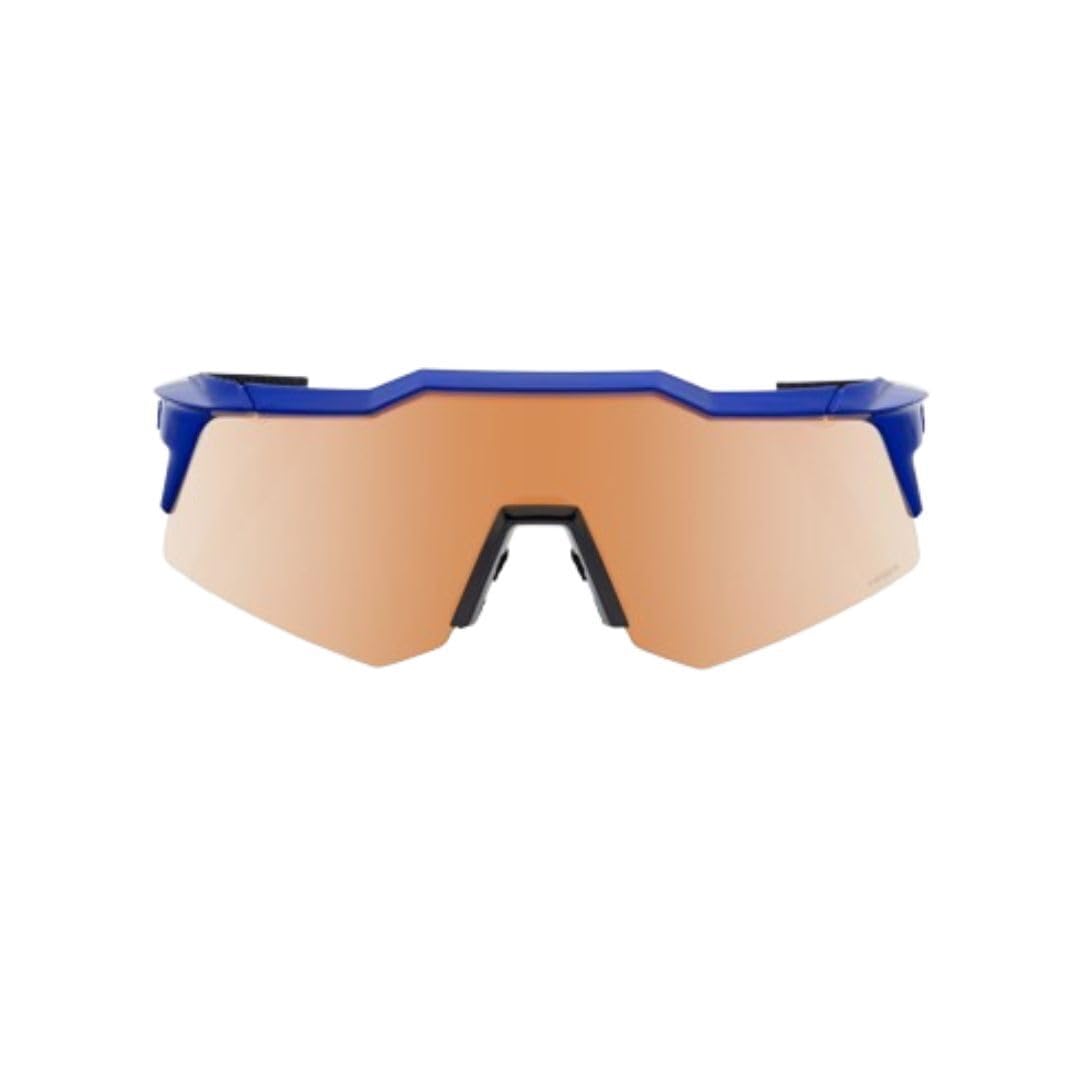 100% Speedcraft XS Sport Performance Cycling Sunglasses (Gloss Cobalt Blue - HiPER Copper Mirror Lens)