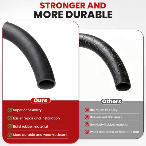 26-inch Bike Inner Tube - Puncture Resistant Butyl Rubber - 26" x 1.8"-2.1"