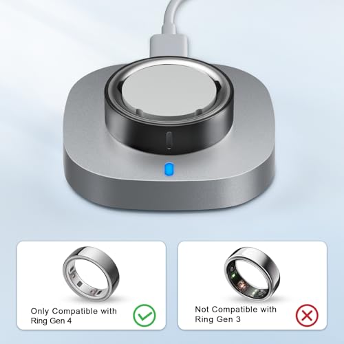 Fast Charging Dock for Ring Gen 4 Size 8 with USB-C Cable